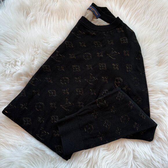 Louis Vuitton Men's Rainbow Monogram Black Sweater Size XL - Picture 2 of 5